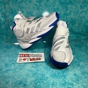 Adidas Pharrell 0 To 60 Women’s White Blue High Top Athletic Shoes Size 6W/5M